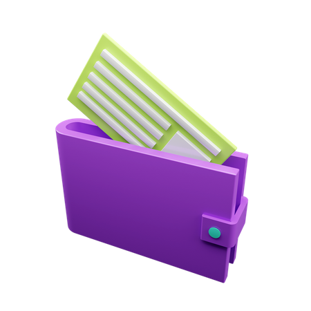 Wallet And Card  3D Icon