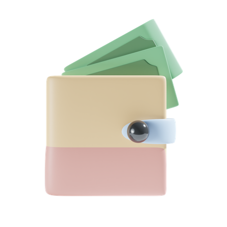 Wallet And Money  3D Icon