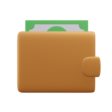 Wallet and money  3D Icon