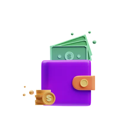 Wallet balance  3D Illustration