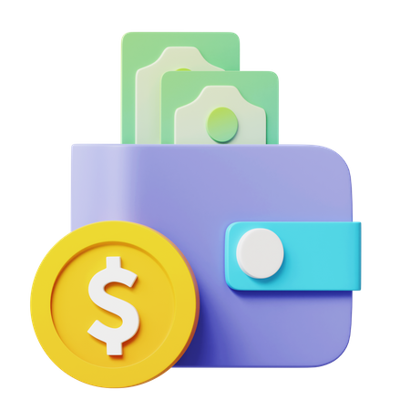 Wallet Cash  3D Icon