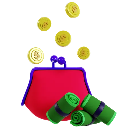 Wallet Cash Flow  3D Icon