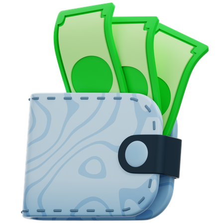 Wallet Cash Money  3D Icon