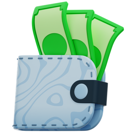 Wallet Cash Money  3D Icon