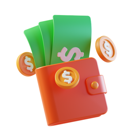 Wallet Coin  3D Icon