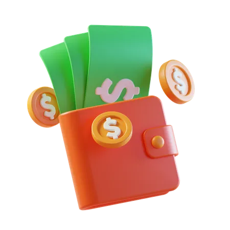 Wallet Coin  3D Icon