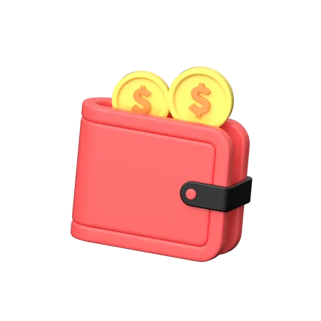 Wallet Coins  3D Icon