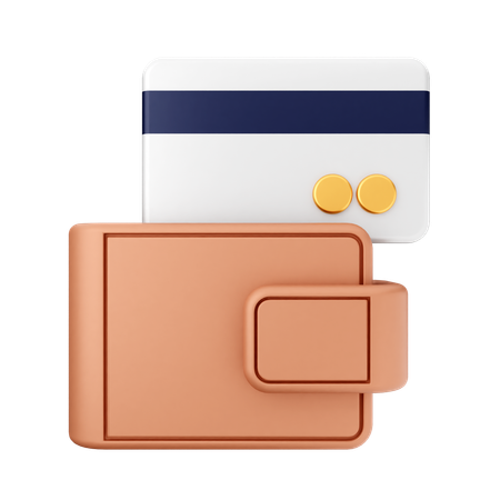 Wallet Credit Card Payment  3D Icon