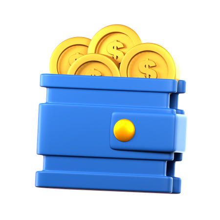 Wallet Dollar  3D Icon