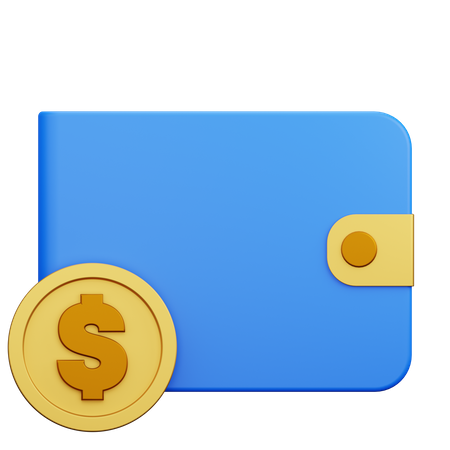 Wallet Dollar Money 3D Icon