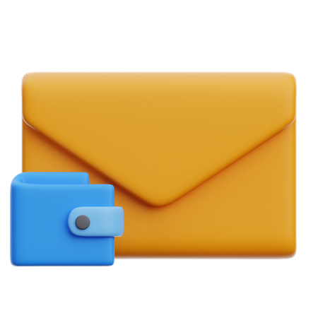 Wallet Email  3D Icon