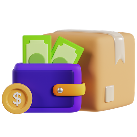 Wallet Full of Cash  3D Icon
