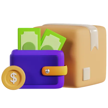 Wallet Full of Cash  3D Icon