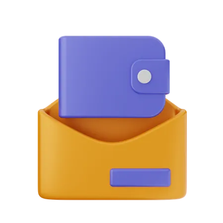 Wallet Mail  3D Icon