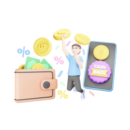 Wallet money  3D Illustration
