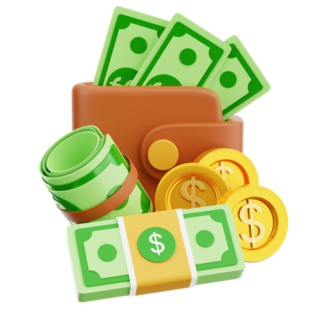 Wallet Money  3D Icon