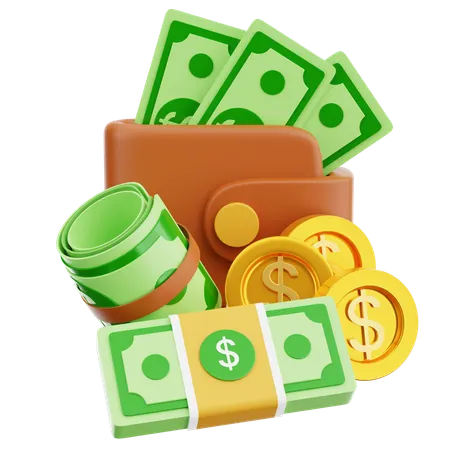 Wallet Money  3D Icon