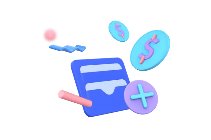 Wallet money  3D Illustration