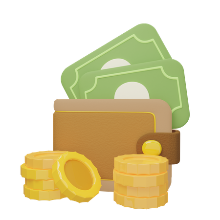 Wallet Money  3D Icon