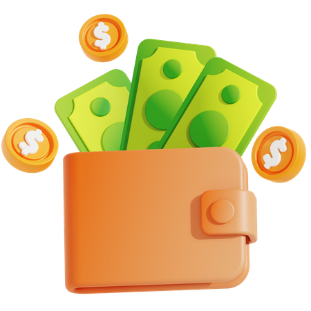 Wallet & Money Management  Illustration  3D Icon