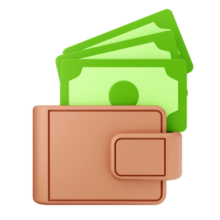 Wallet Money Payment  3D Icon