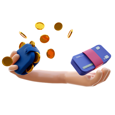 Wallet payment 3D Illustration