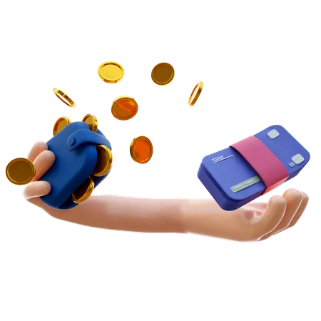 Wallet payment  3D Illustration