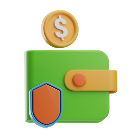 Wallet Security  3D Icon