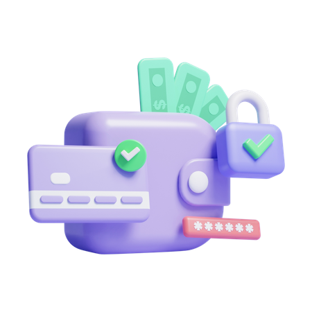 Wallet Security  3D Icon