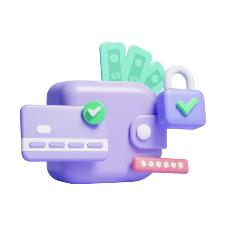 Wallet Security  3D Icon