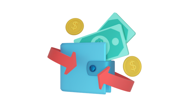 Wallet Update 3D Icon