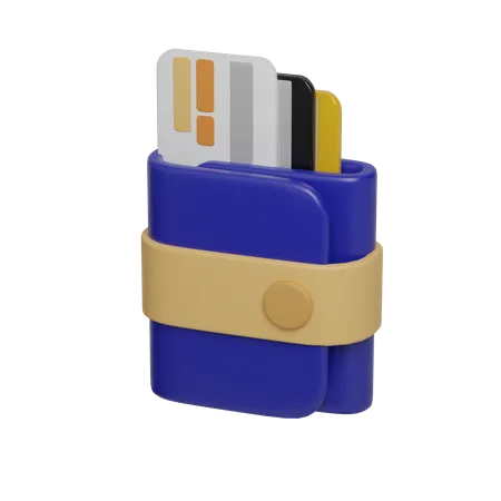 Wallet With Credit Card 3 D Icon Financial And Banking 3 D Illustration 3D Icon