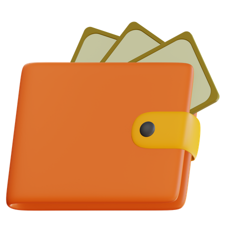 Wallet With Money  3D Icon