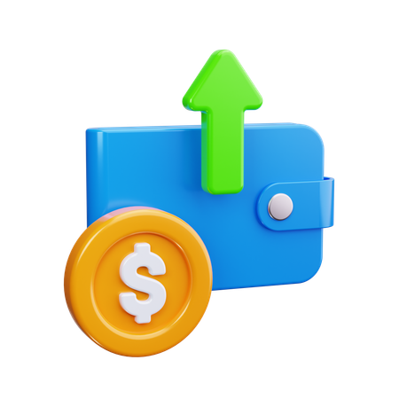 Wallet With Rising Prices  3D Icon