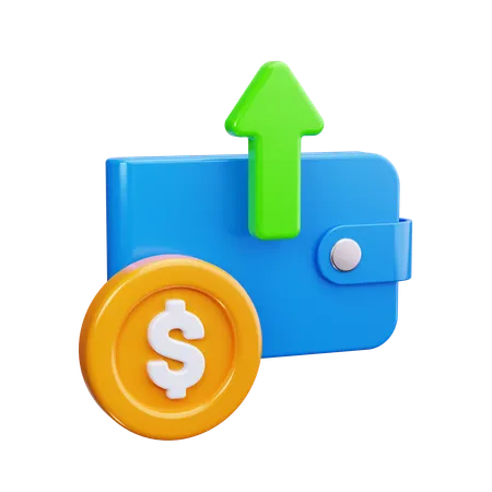 Wallet With Rising Prices  3D Icon