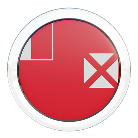 Wallis and Futuna Round Flag  3D Icon