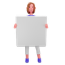 woman placard emoji 3d