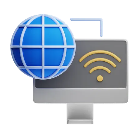 WAN Wide Area Network  3D Icon