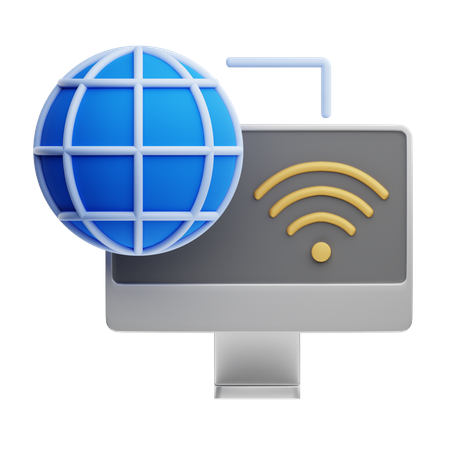WAN Wide Area Network  3D Icon
