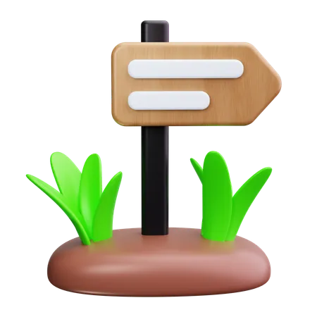 Wanderweg  3D Icon