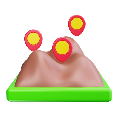 Wanderweg  3D Icon