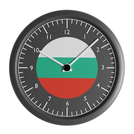 Wanduhr mit der Flagge Bulgariens  3D Icon