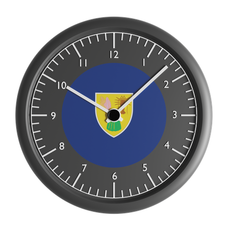 Wanduhr mit der Flagge der Turks- und Caicosinseln  3D Icon