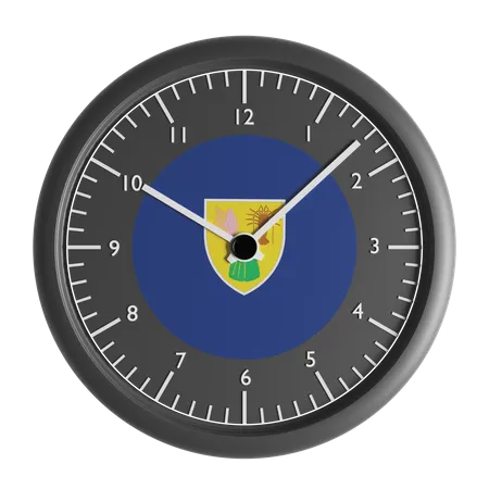 Wanduhr mit der Flagge der Turks- und Caicosinseln  3D Icon