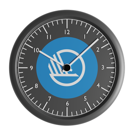 Wanduhr mit der Flagge des Nordischen Rates  3D Icon