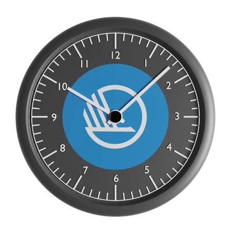 Wanduhr mit der Flagge des Nordischen Rates  3D Icon