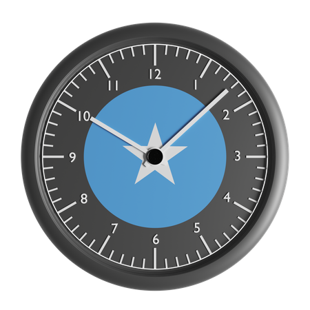 Wanduhr mit der Flagge Somalias  3D Icon