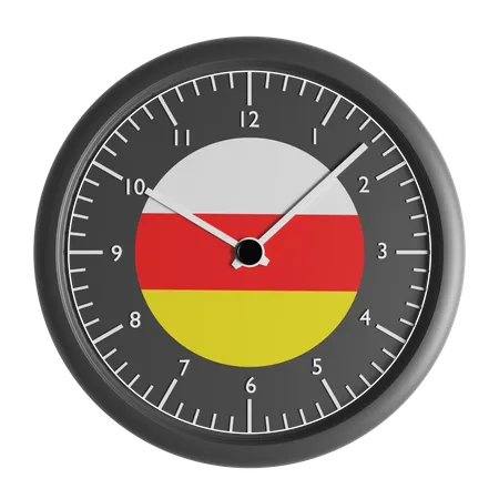 Wanduhr mit der Flagge Südossetiens  3D Icon