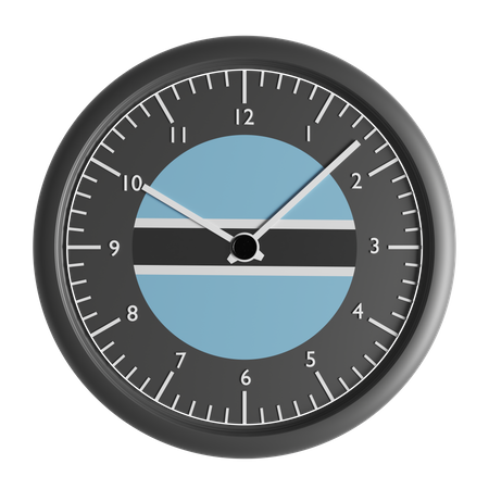 Wanduhr mit der Flagge von Botswana  3D Icon