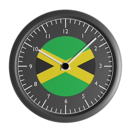 Wanduhr mit der Flagge von Jamaika  3D Icon